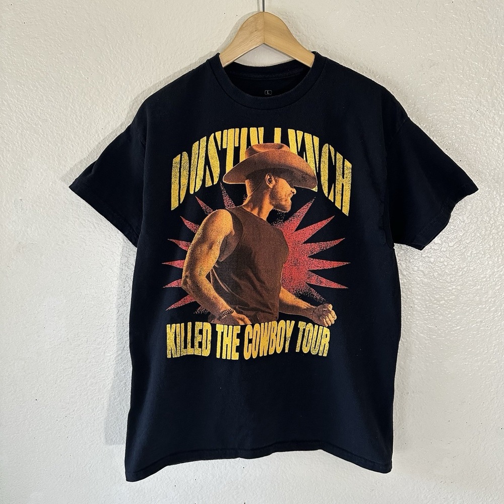 Dustin Lynch Killed The Cowboy Music Tour Shirt Black Large Mens T-Shirt